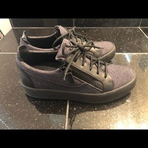 High End Canvas and Leather Sneakers